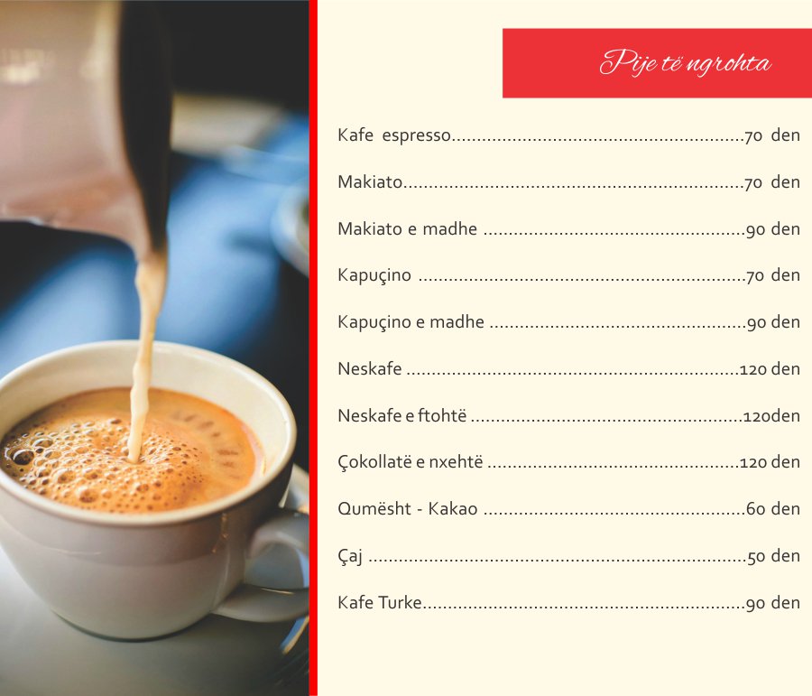 Menu page