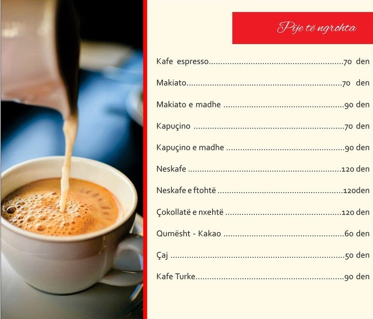 Menu page